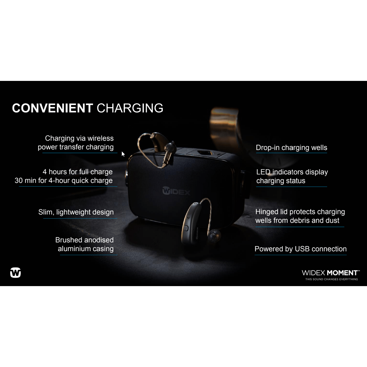 Widex Moment mRIC Hearing Aid Charger - Club Hearing